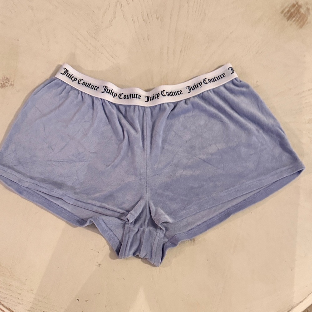 Juicy Couture Embellished Rhinestone Purple Velour Lounge Shorts Large